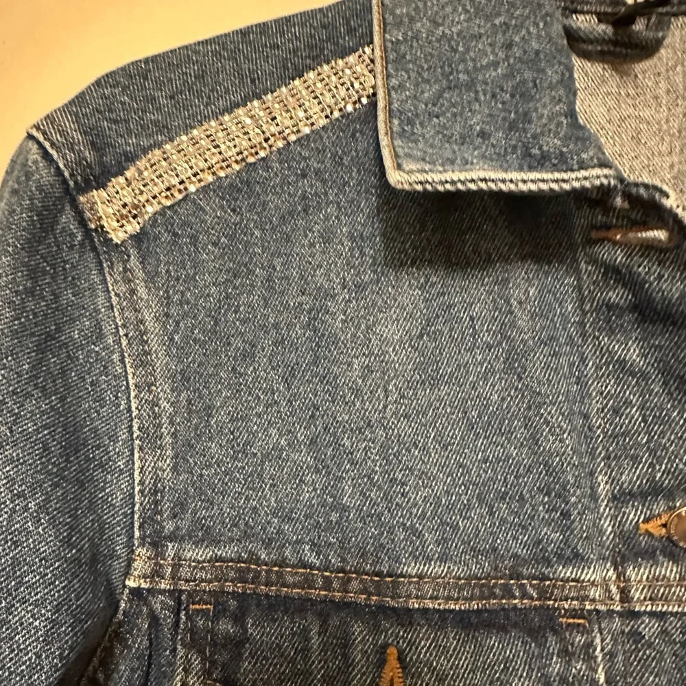 Divided H&M Upcycled Denim Jacket with Added Embellishments